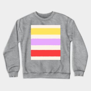 Red, Yellow and Purple Wide Stripes Crewneck Sweatshirt